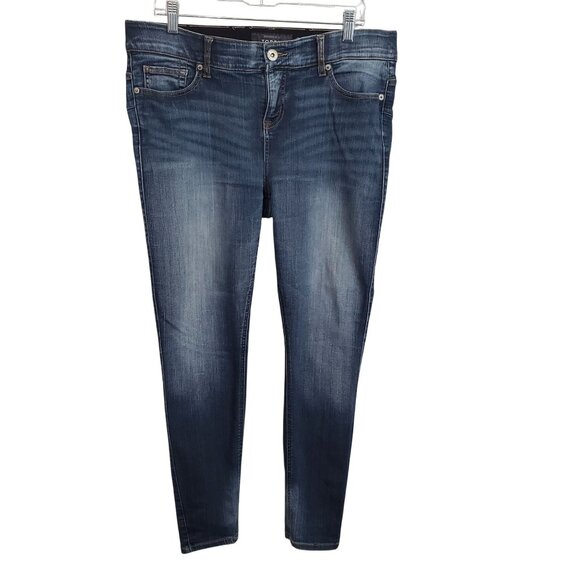 Torrid 16R Jeans Bombshell Skinny Dark Wash Stretch Denim Mid Rise Distressed - Picture 1 of 13